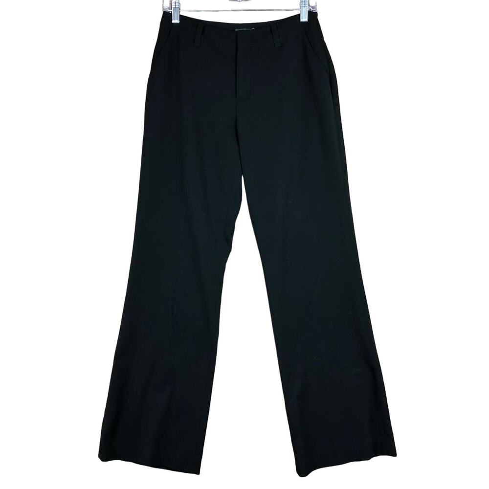 Eddie Bauer Womens Pants Black Blakely Mid Rise Palazzo Wide Leg Stretch 4